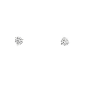 14KW 2ct Round Lab Grown Diamond Solitaire Post Earrings