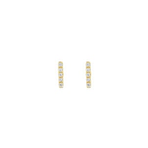 14KY .15ct Diamond Bar 9mm Post Earrings