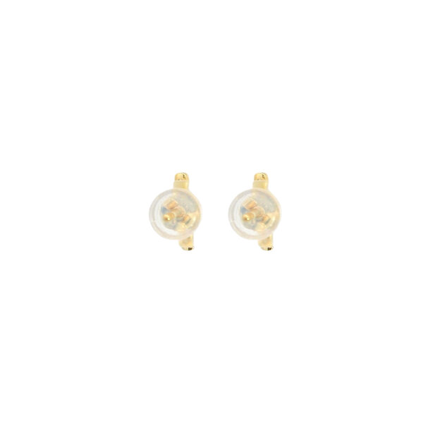 14K Yellow Gold .15ct Diamond Bar 9mm Post Earrings