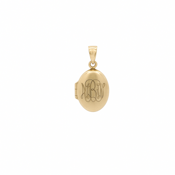 14K Yellow Gold 25x13mm Polished Locket