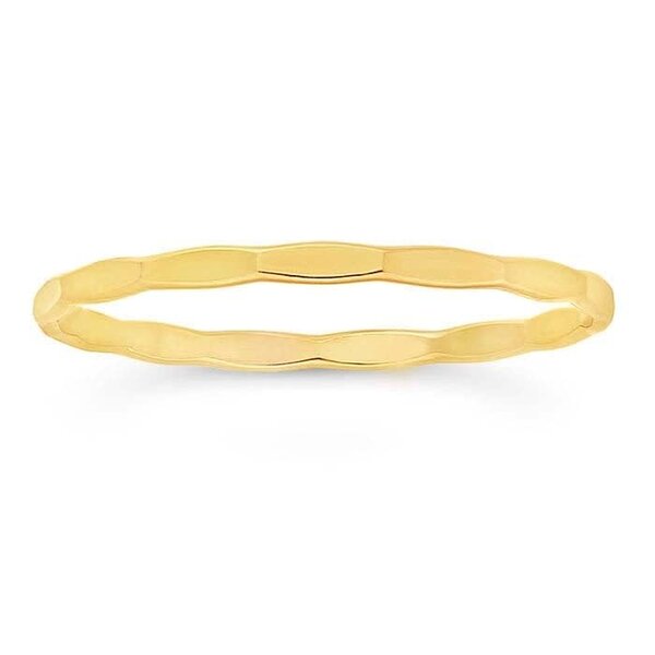 Gold Filled 1.3mm Polished Faceted Stackable Band