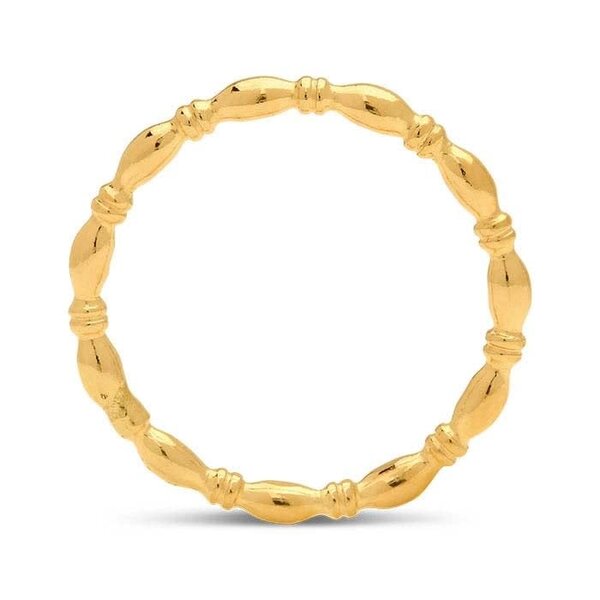 Gold Filled Stackable Rice Bead Ring