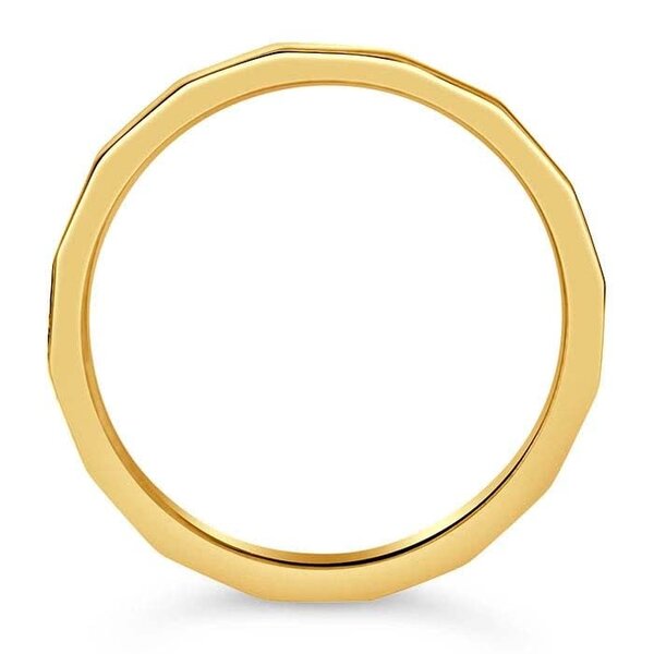 Gold Filled 1.3mm Polished Faceted Stackable Band