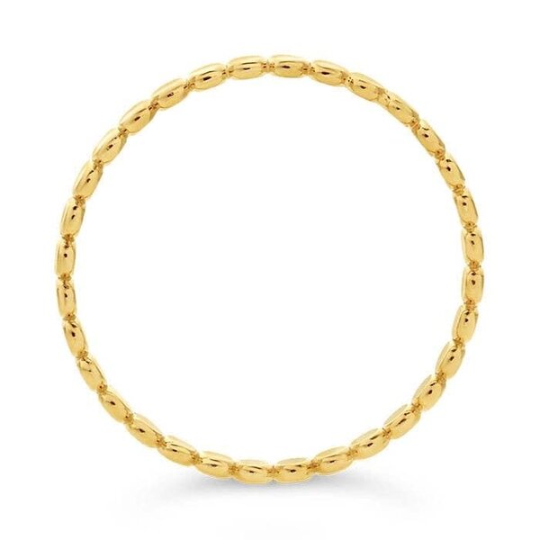 Gold Filled Flat Beaded Band