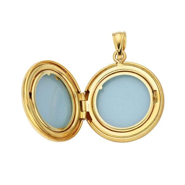 Gold Filled 28.5x20mm North Star Cubic Zirconia Locket