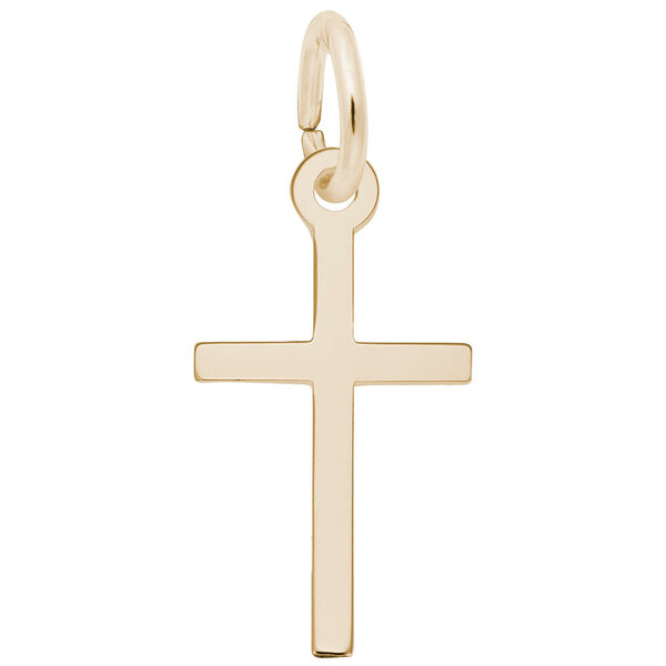 14K Yellow Gold Small Thin Cross