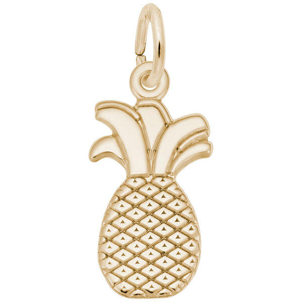 14K Yellow Gold Flat Pineapple