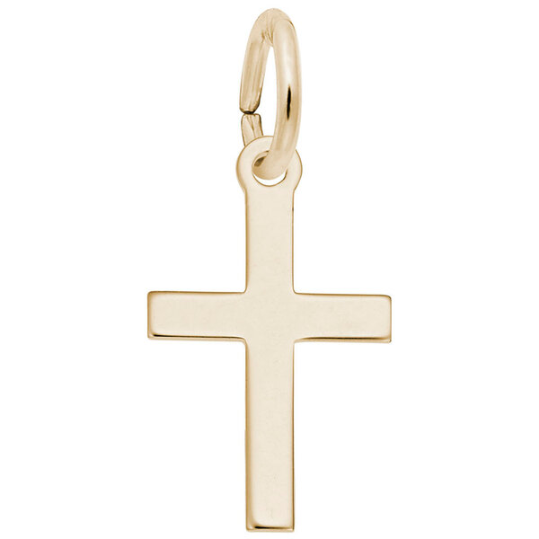 14K Yellow Gold Small Polished Cross