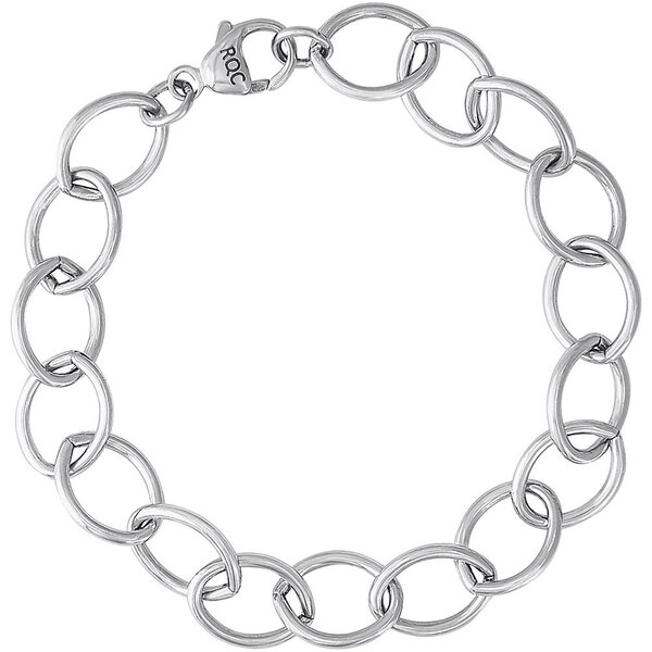 Sterling Silver 8.95mm Charm Bracelet - 7"