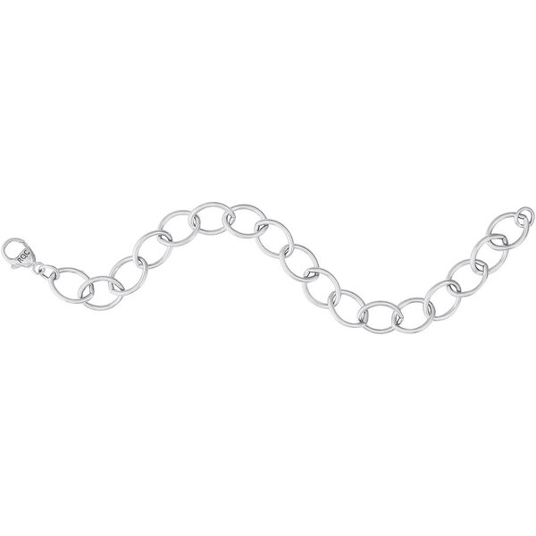 Sterling Silver 8.95mm Charm Bracelet - 7"