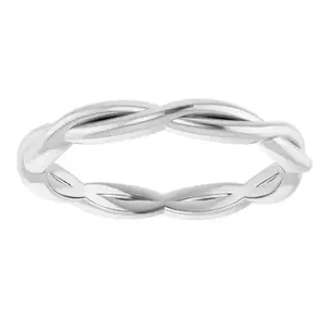 14KW Woven Band Ring Sz 7