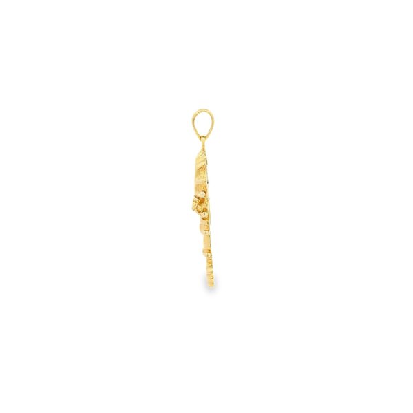 14K Yellow Gold Articulated Sea Horse Charm 30x9mm