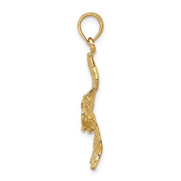 14K Yellow Gold Flying Pelican Charm 24x15mm