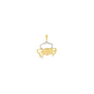 14KYW Polished Crab Charm 15x14mm
