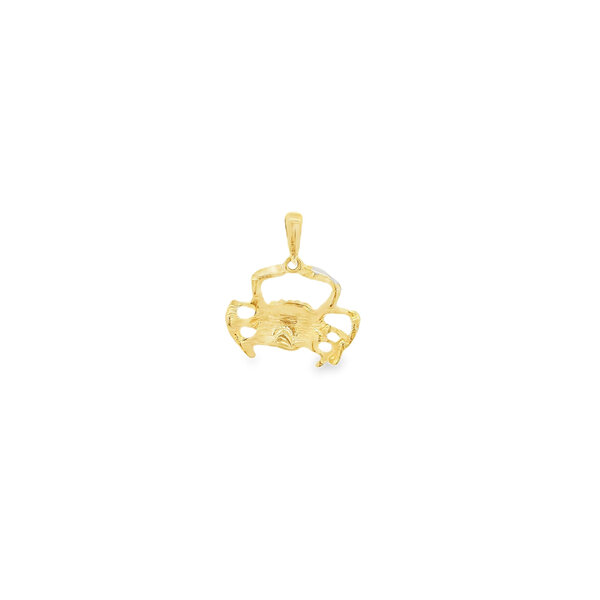 14K Yellow and White Gold Polished Crab Charm 15x14mm