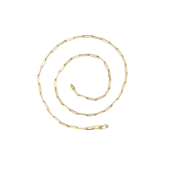 14K Yellow Gold 2.7mm Paperclip Necklace