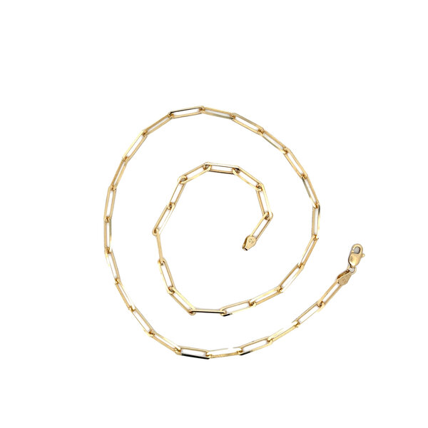 14K Yellow Gold 3.7mm Paperclip Necklace