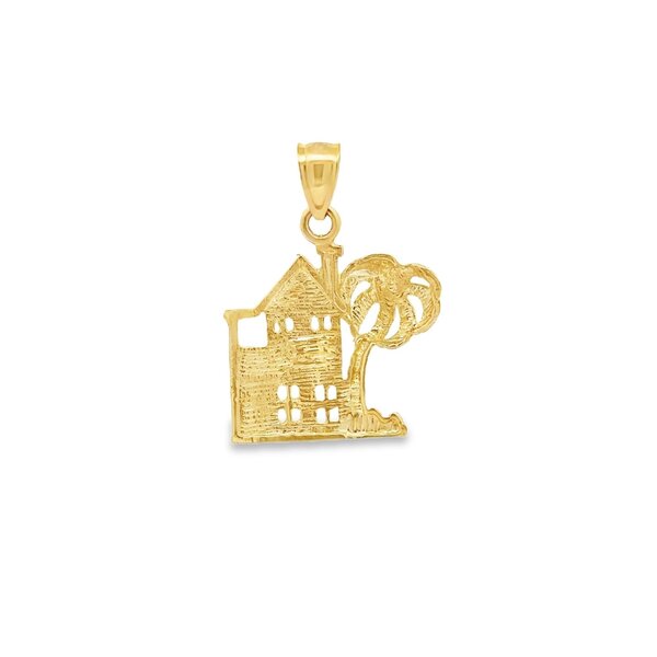 14K Yellow Gold Charleston Single House Charm