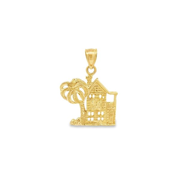 14K Yellow Gold Charleston Single House Charm