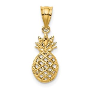 14KY 3-D Pineapple Charm