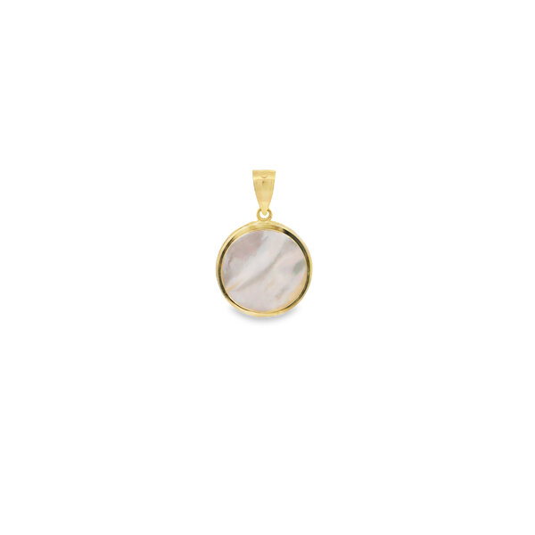 14K Yellow Gold Mother of Pearl Thomas Bennett House Gate Pendant