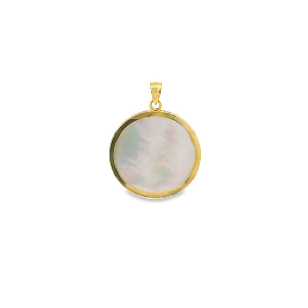 14K Yellow Gold Mother of Pearl Thomas Bennett House Gate Pendant