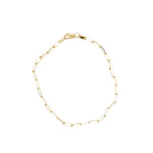 14KY 1.7mm Paperclip Bracelet 6.5"