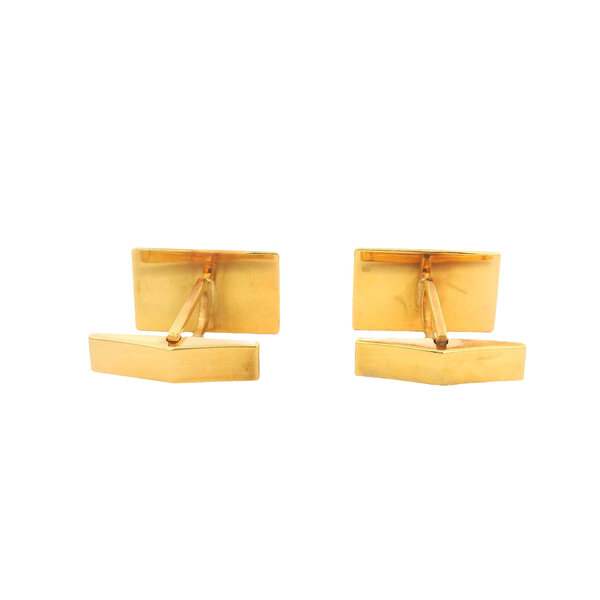 Gold Plated Enamel Big Red Citadel Flag Cufflinks-Small