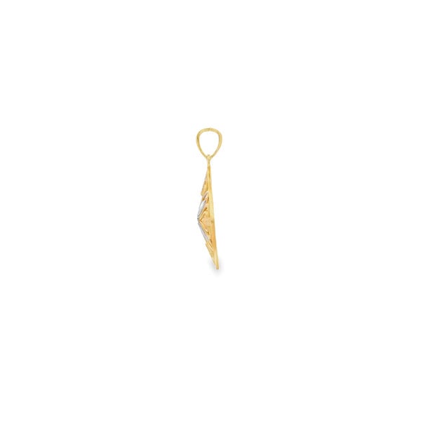 14K Yellow & White Magnolia Gate 19mm Pendant