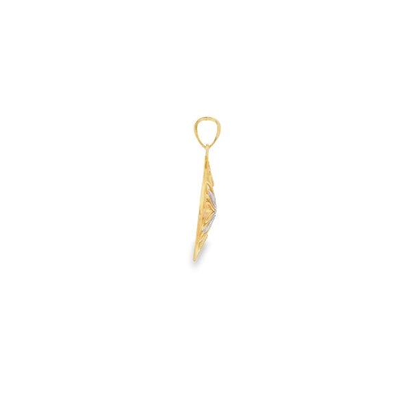 14K Yellow & White Magnolia Gate 19mm Pendant