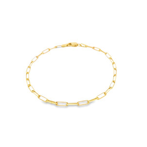 14KY 1.7mm Paperclip Bracelet 6.5"
