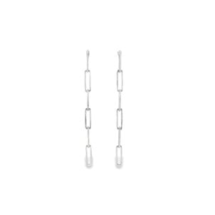 SS Front to Back Paperclip Post Earrings