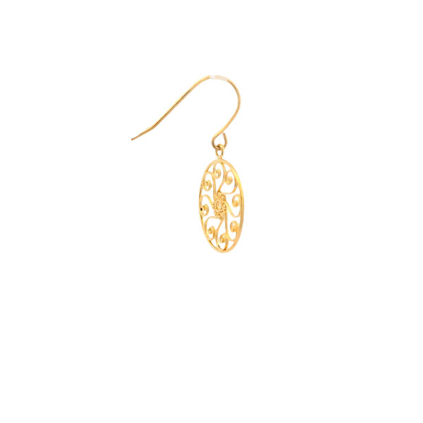 14K Yellow Gold Pirate Gate Earrings
