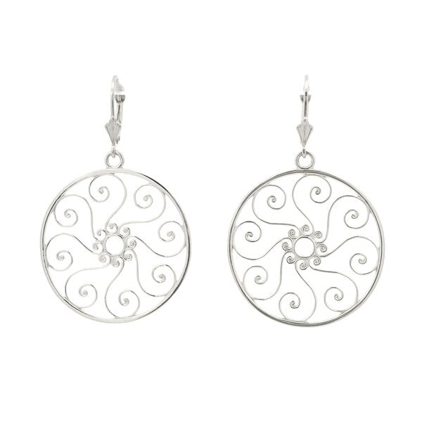 Sterling Silver Pirate Gate Earrings