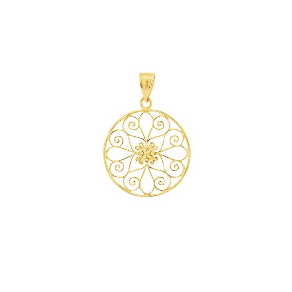 14K Yellow Gold 5 King Gate Pendant