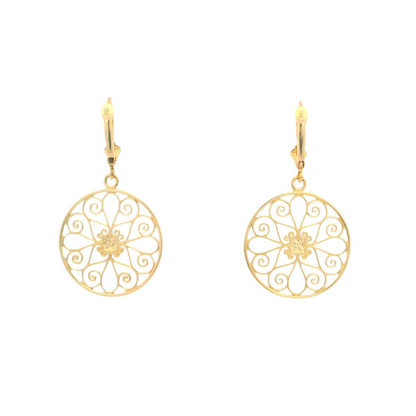 14K Yellow Gold 5 King Gate Earrings