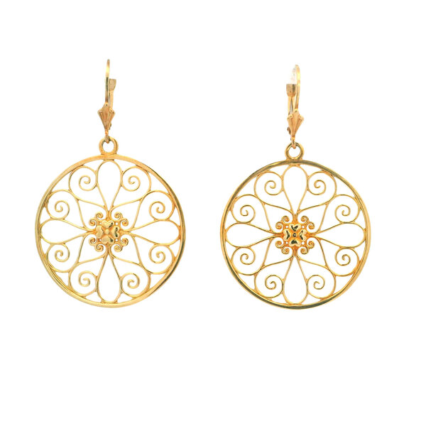 14K Yellow Gold 5 King Gate Earrings