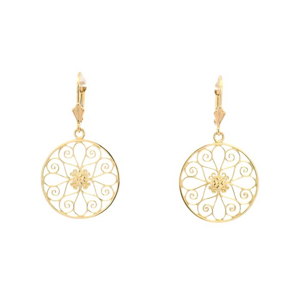 14K Yellow Gold 5 King Gate Earrings