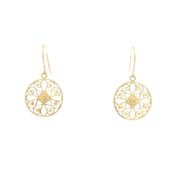 14K Yellow Gold 5 King Gate Earrings