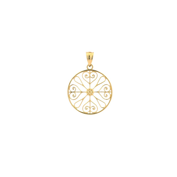14K Yellow Gold Thomas Bennett House Gate Pendant