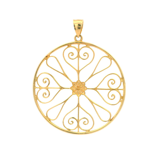 14K Yellow Gold Thomas Bennett House Gate Pendant