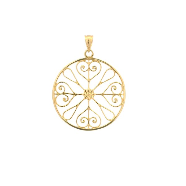 14K Yellow Gold Thomas Bennett House Gate Pendant
