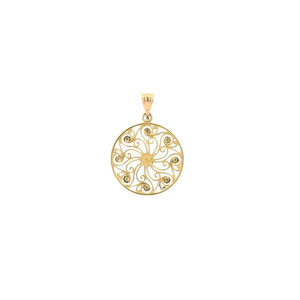 14K Yellow Gold Market Gate Pendant