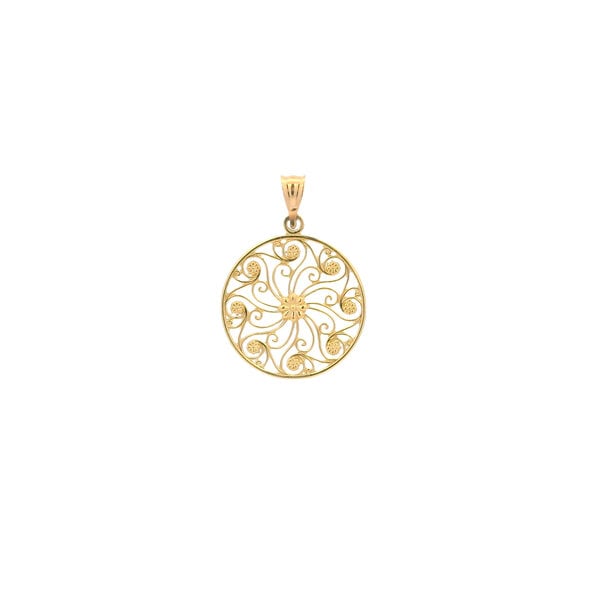 14K Yellow Gold Market Gate Pendant