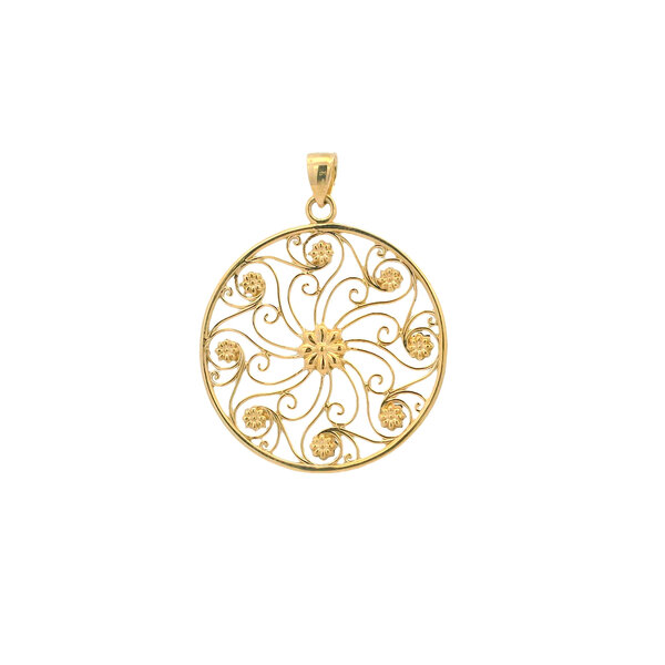 14K Yellow Gold Market Gate Pendant