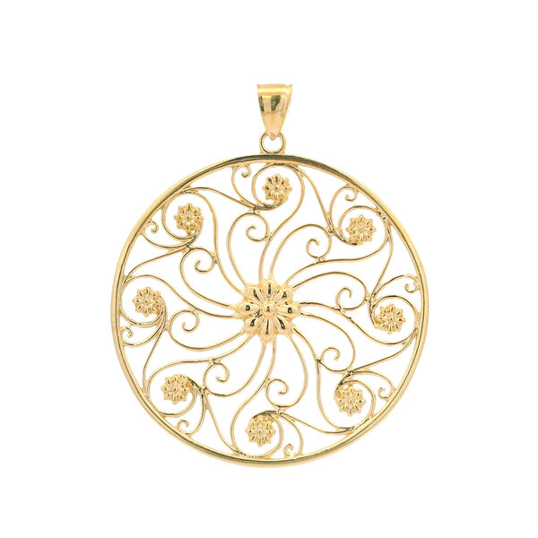 14K Yellow Gold Market Gate Pendant