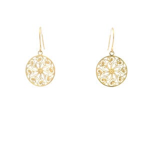 14K Yellow Gold Market Gate Earrings