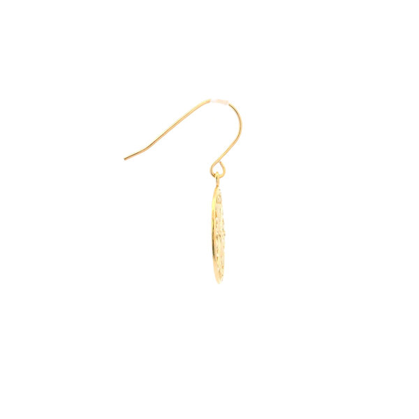 14K Yellow Gold Rainbow Row Gate Earrings