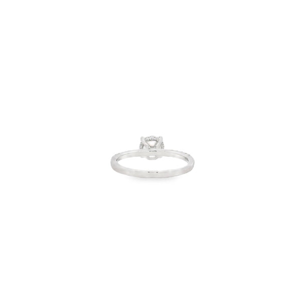 14K White Gold 1.28CT Round Lab Grown Diamond Ring Size 6.5
