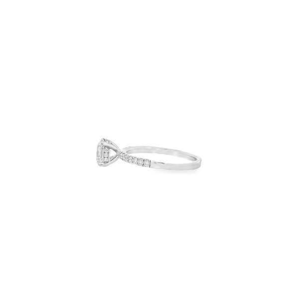 14K White Gold 1.28CT Round Lab Grown Diamond Ring Size 6.5